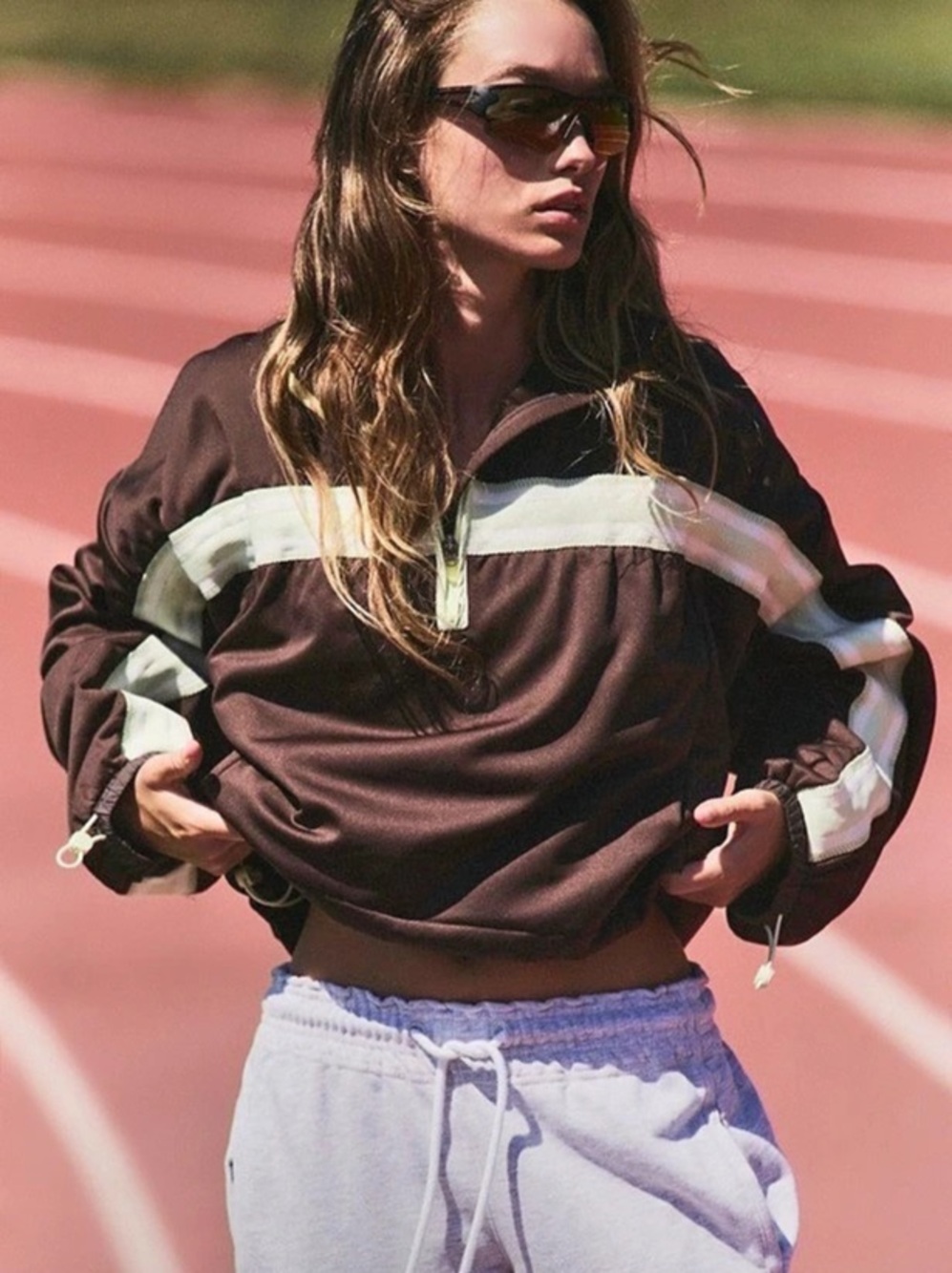 Free People FP Movement “on track fleece lined pullover”